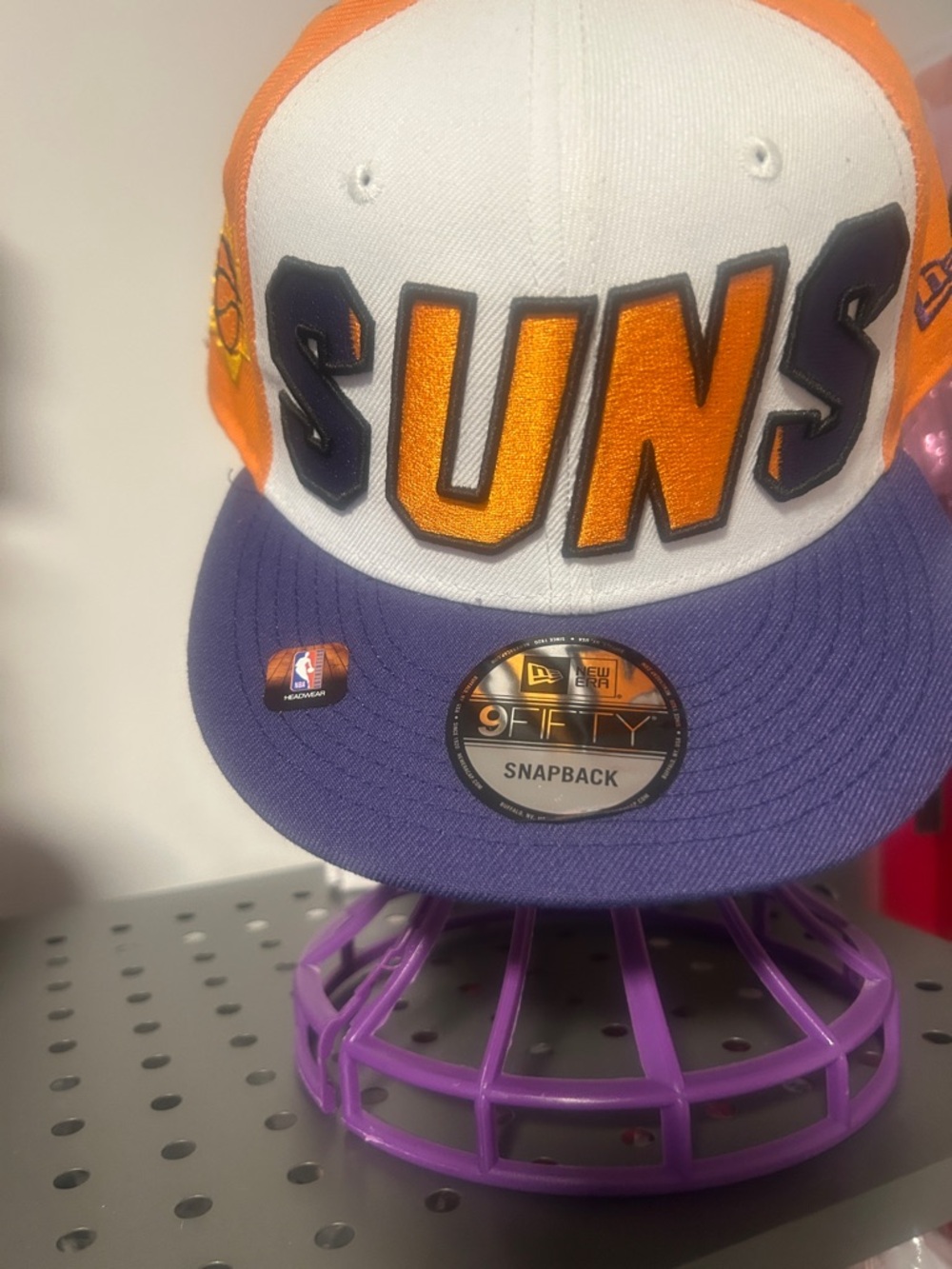 New Era Suns Orange, White & Purple Snapback Cap